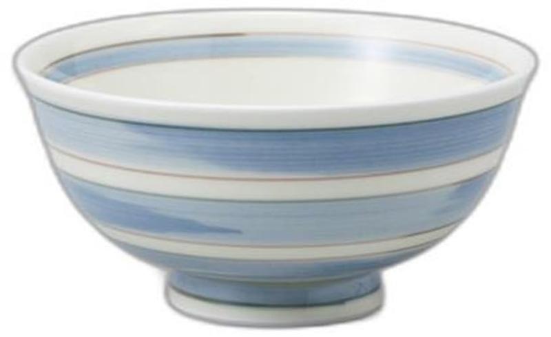 あいぼりー二色ライン汁碗（青） [ 11.7 x 11.7 x 5.6cm ] | 飯碗 強化磁器 セトモノホンポ(Setomonohonpo)