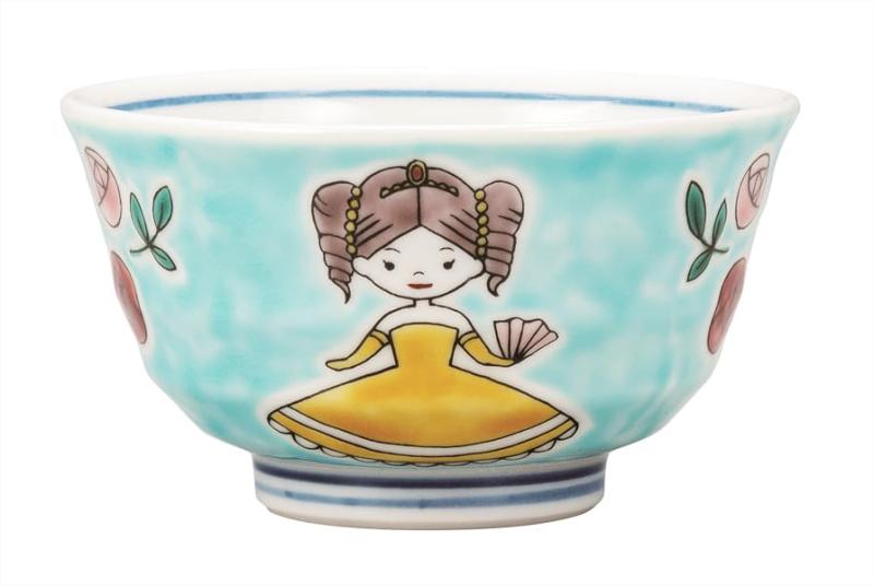 九谷焼いわたや 小さい飯碗・プリンセス K9-461