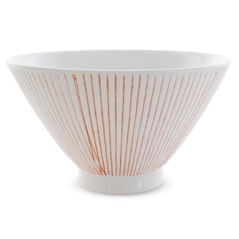 J-kitchens ディナー 茶碗 11cm 波佐見焼 日本製 ストライプ レッド PNO606898