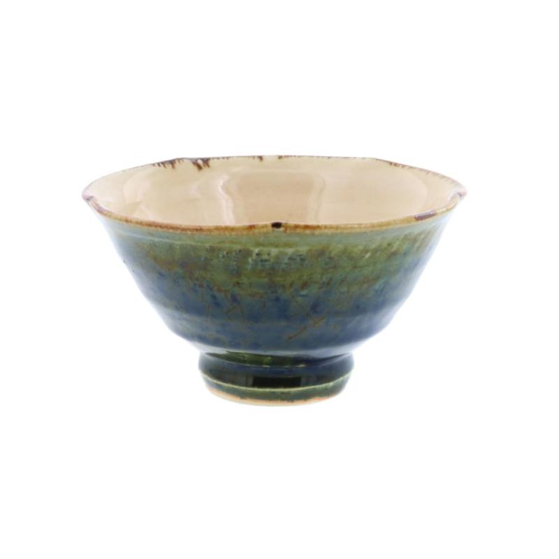 EAST table（イーストテーブル） 花型茶碗 織部 口径12.4×高さ7cm 野の花 陶器 美濃焼 レンジ対応 220-008-01