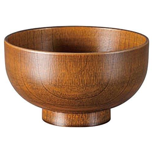 福井クラフト 椀 5-171-2 耐熱木調汁椀 摺り 茶 (ブラウン) 10.6x6.2cm 耐熱ABS樹脂 5-171-2
