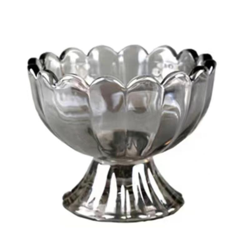 【2個セット】アイスクリームカップ ガラス デザートグラス サンデーグラス アイスクリームグラス ガラスコップ かき氷カップ 透明 アイスカップ デザートボウル ミルクティー・サラダ・