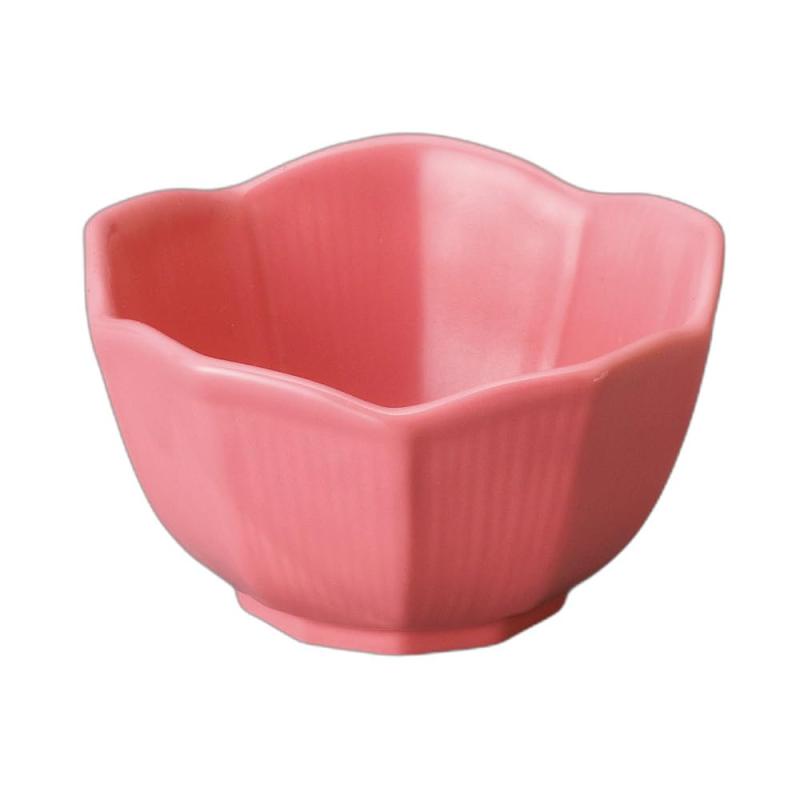 ピンク釉桔梗形小鉢（小） [ 8.5×5cm ] | 小鉢 | 強化