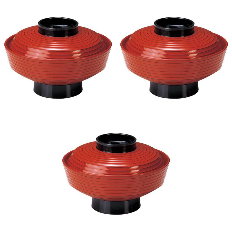 3個セット [TA]5.5寸直筋カツ丼 朱研出し内朱 [ 16.6×10.8(7.9)cm(690cc) ] | 丼 耐熱ABS樹脂 耐熱 セ..