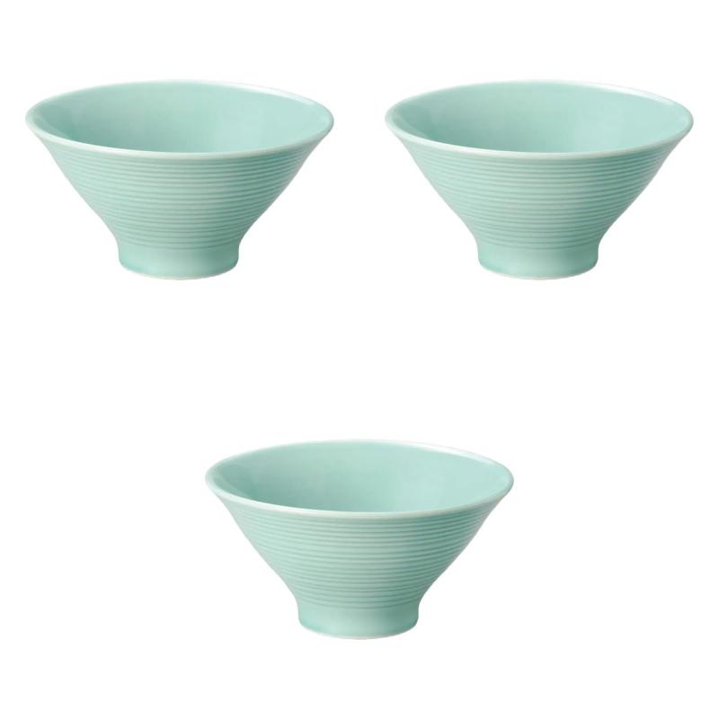 3個セット ヒスイ青磁高台丼 [ 20×10cm ] | ラーメン鉢 セトモノホンポ(Setomonohonpo)