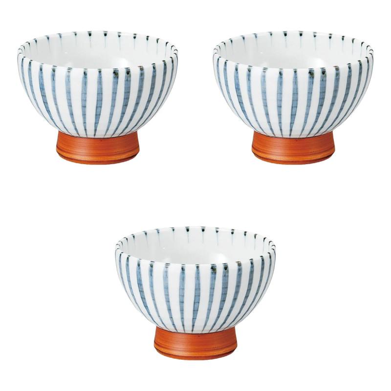 3個セット 古染十草高台5.5寸丼 [ 15×10.2cm ] | 多用丼 セトモノホンポ(Setomonohonpo)