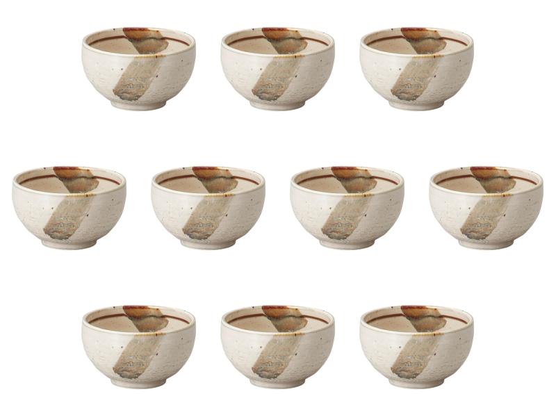 10個セット 刷毛流4.2丼 [ 13×7.5cm ] | シリーズ丼 セトモノホンポ(Setomonohonpo)