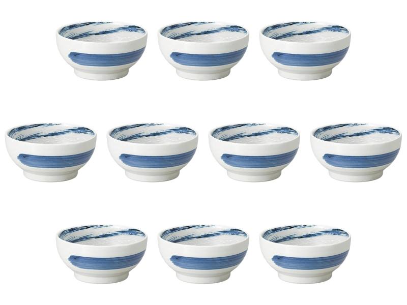 10個セット 粉引青流6.0釜上丼 [ 19×9cm ] | シリーズ丼 セトモノホンポ(Setomonohonpo)