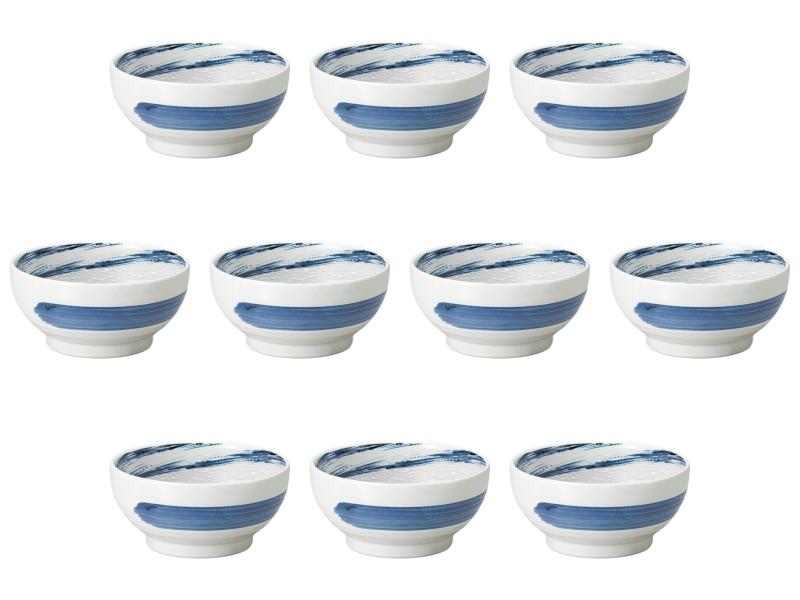 10個セット 粉引青流5.5釜上丼 [ 17.2×9cm ] | シリーズ丼 セトモノホンポ(Setomonohonpo)