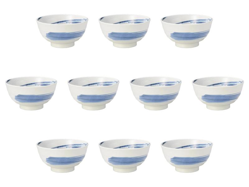 10個セット 粉引青流5.5多用丼 [ 17×8.3cm ] | 多用丼 セトモノホンポ(Setomonohonpo)