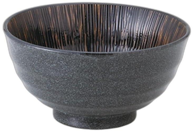 刻み乱十草漆黒5.5多用丼 [ 17 x 17 x 8.7cm ] | 丼 セトモノホンポ(Setomonohonpo)