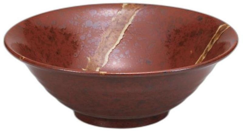 あやとり（赤）7.0反和丼 [ 21.8 x 21.8 x 8cm ] | そば丼 セトモノホンポ(Setomonohonpo)