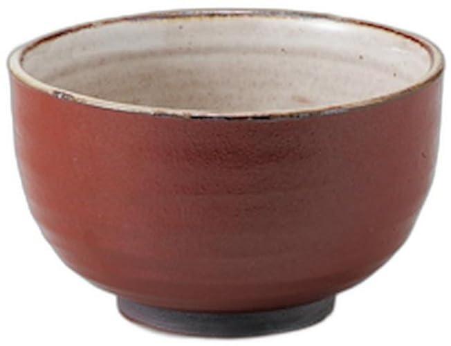 赤釉楽4.5寸多用丼 [ 14 x 14 x 8.5cm ] | 丼（小） 陶器 セトモノホンポ(Setomonohonpo)