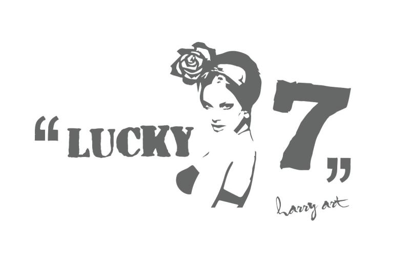 HARRY ART 転写式 ウォールステッカー 7 (seven) 約90cm×90cm