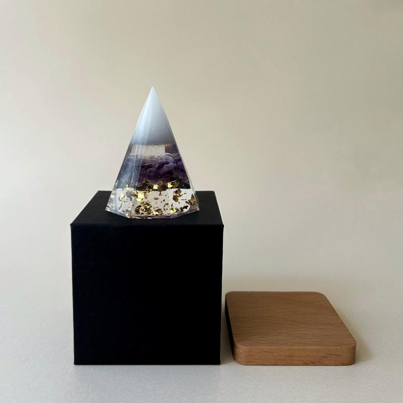 盛り塩 八角 交換不要 オルゴナイト 置物｜風水 インテリア｜京都手作り