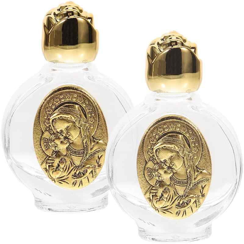 CALLARON 4 個 型押し 水 ボトル オーナメント 携帯用 水 ボトル クリスタル グラス グラス バラ