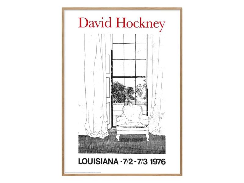 デンマーク ルイジアナ近代美術館 ポスター David Hokcney - David Hockney's Graphic Works（1976）A2