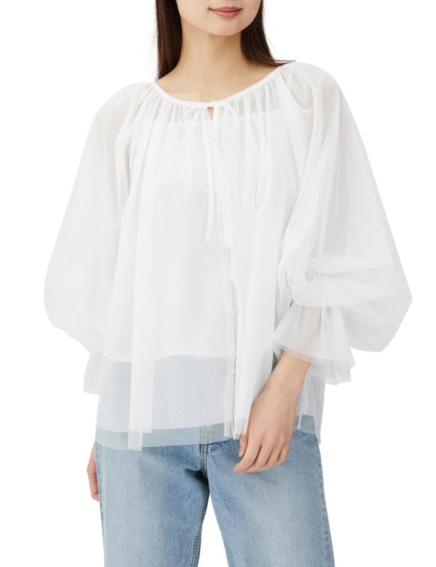 [グレースコンチネンタル] クラシック チュール2WAYトップ レディース