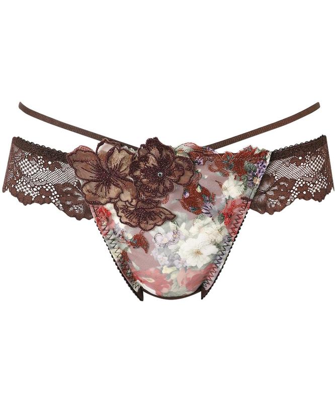 Wacoal(ワコール) Tバック ショーツ【リボンブラ 胸もとフィットながもち】 BXB490とペア はきこみ丈あさめ バックのかぶりが広め ソング PXB490レディース