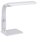 オーム電機 LED学習スタンド 調光 左右利き用 USBポート付 ホワイト ODS-LDAK6N 06-1849 OHM