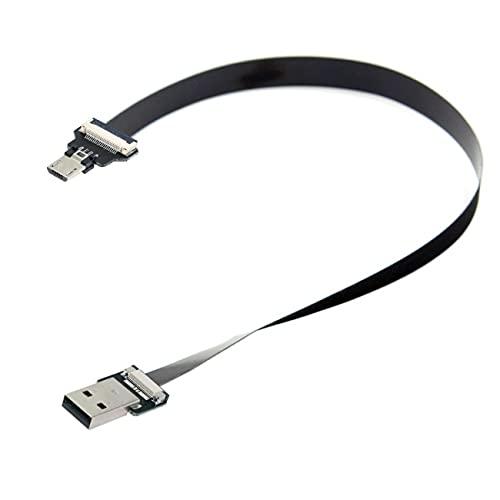 Cablecc USB 2.0Type-Aオス-マイクロUSB5ピンオスデータフラットスリムFPCケーブル(FPV、ディスク、電話用) Cablecc USB 2.0Type-Aオス-マイクロUSB5ピンオスデータフラットスリムFPCケーブル(FPV、ディスク、電話用)