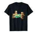 ゴールデンレトリバー イヌ 麻雀 面白いtシャツ 犬 メンズ おもしろ 面白い 服 おもしろグッズ プレゼント ネタ Tシャツ