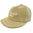コーデュロイ アンパイア キャップ ビーチドデイズ 公式 BEACHED DAYS 帽子 6パネル キャップ メンズ レディース ユニセックス ローキャップ フ...