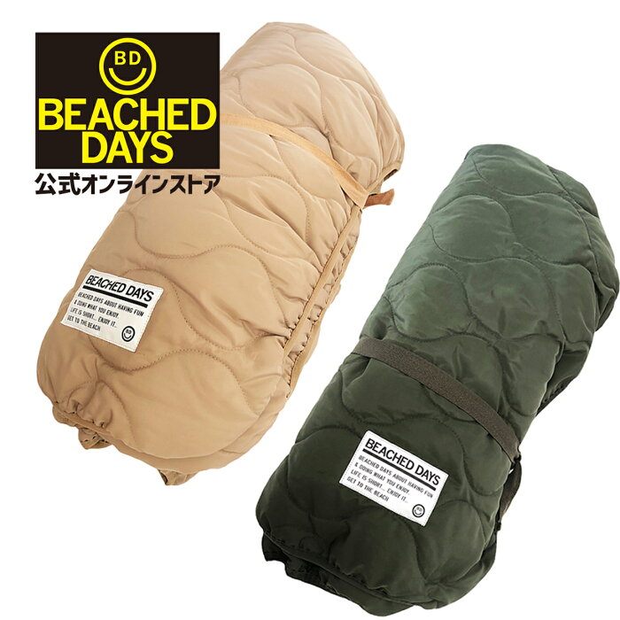 ミリタリーブランケット ビーチドデイズ 公式 BEACHED DAYS Military Blanket ブランケット 膝かけ キャンプ アウトドア 大判 キルティング ミリタリー調 車中泊 防寒