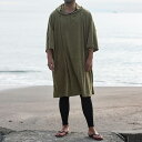 ミリタリーポンチョ ビーチドデイズ 公式 BEACHED DAYS ポンチョ パイル タオル 速乾 吸水 お着替えポンチョ サーフポンチョ サウナポンチョ タオ...