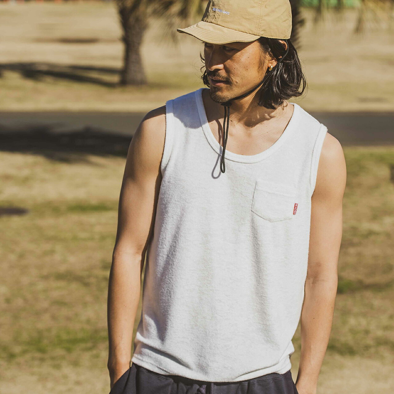  ソフトパイルタンクトップ ビーチドデイズ 公式 BEACHED DAYS Soft Pile Tank Top パイル タオル 速乾 吸水 タンクトップ ノースリーブ おしゃれ アウトドア メンズ サーフィン 海 海水浴 プール ダイビング ビーチ