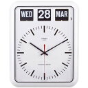 【送料無料】【あす楽】TWEMCO(トゥエンコ)BQ-12B White バーインデックス エクスクルーシブデザイン AUTOMATIC CALENDAR QUARTZ CLOCK パタパタクロック
