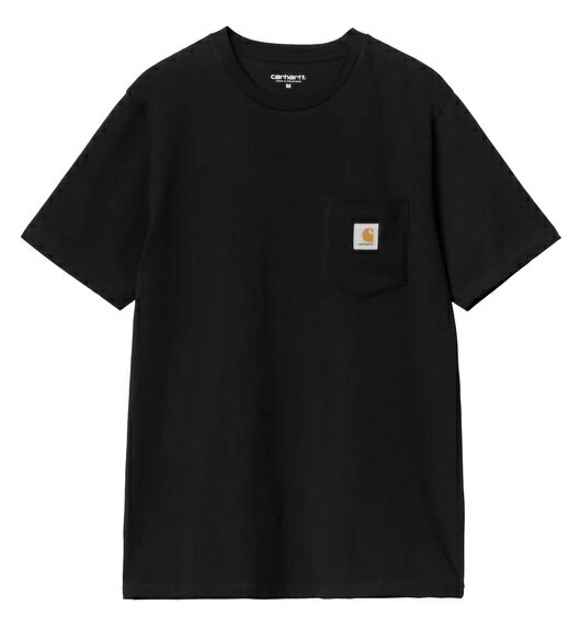carhartt（カーハート ワークインプログレス）WORK IN PROGRESS　WIPウイップ　I030434　S/S Pocket T-Shirt　ショートスリーブポケット付きティーシャツ　4434 コットン 89 ブラック ユニセックス