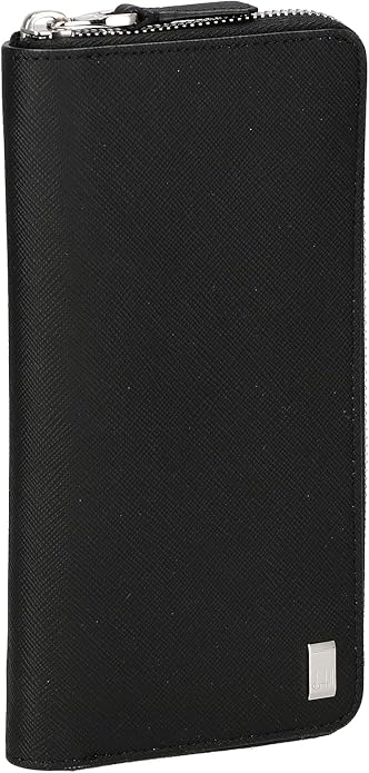 dunhill（ダンヒル）DU23F2P15PS PLAIN Zip Around Long Wallet ジップアラウンドロングウォレット ジップ式開閉小銭入れ 札入れ 10CCカードポケット PVC素材 001R ブラック