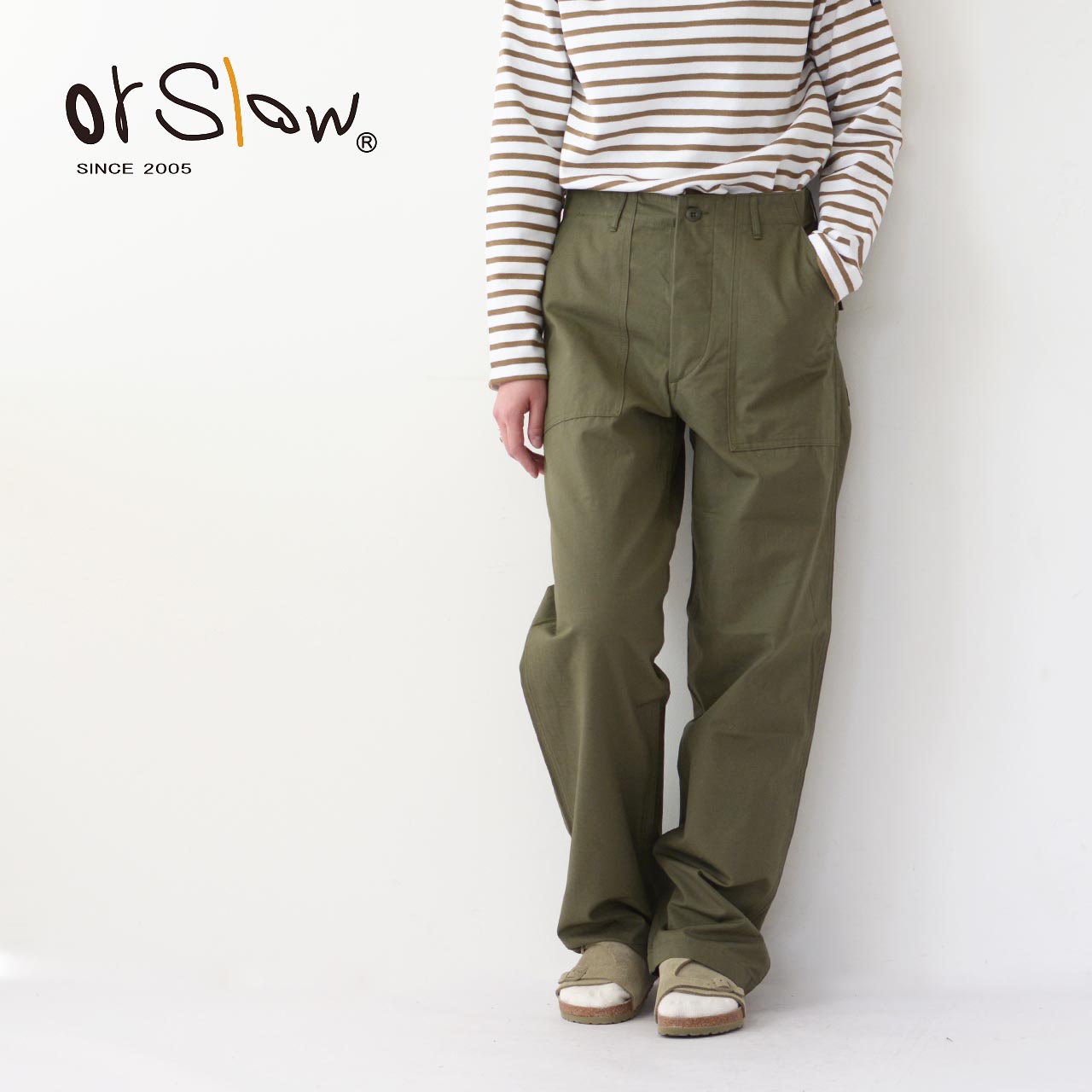 orslow オアスロウ US ARMY FATIGUE PANTS RIP ARMY GREEN 01-5002-76 ユーエスアーミーファティーグ リップミリタリーパンツ リップストップ アーミーグリーン MEN 039 S 2024SS