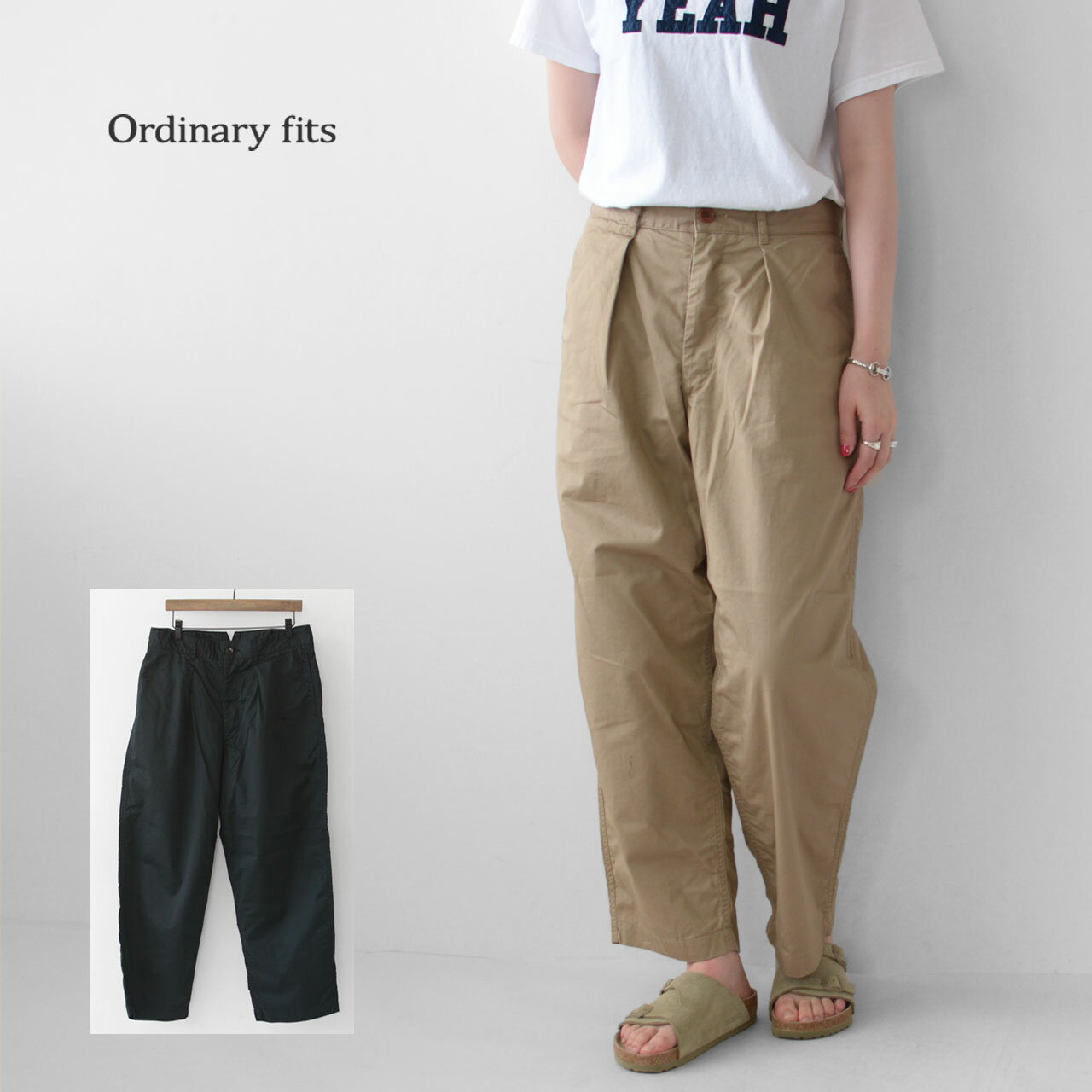 【SALE 20%OFF】ordinary fits [オーディナリーフィッツ] TUCK WIDE TROUSER CHINO [OF-P159] タックワイドトラウザーチノ・ミリタリーパンツ・チノパンツ・ストレートシルエット・MEN S / LAD…