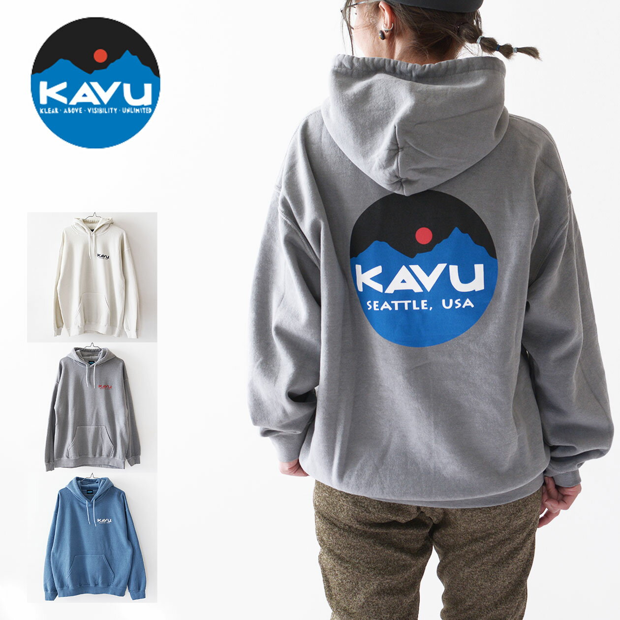 KAVU  Circle Logo Parka  サークルロゴパーカ・スエット・パーカ・フード付きパーカ・ロゴパーカ・MEN'S 