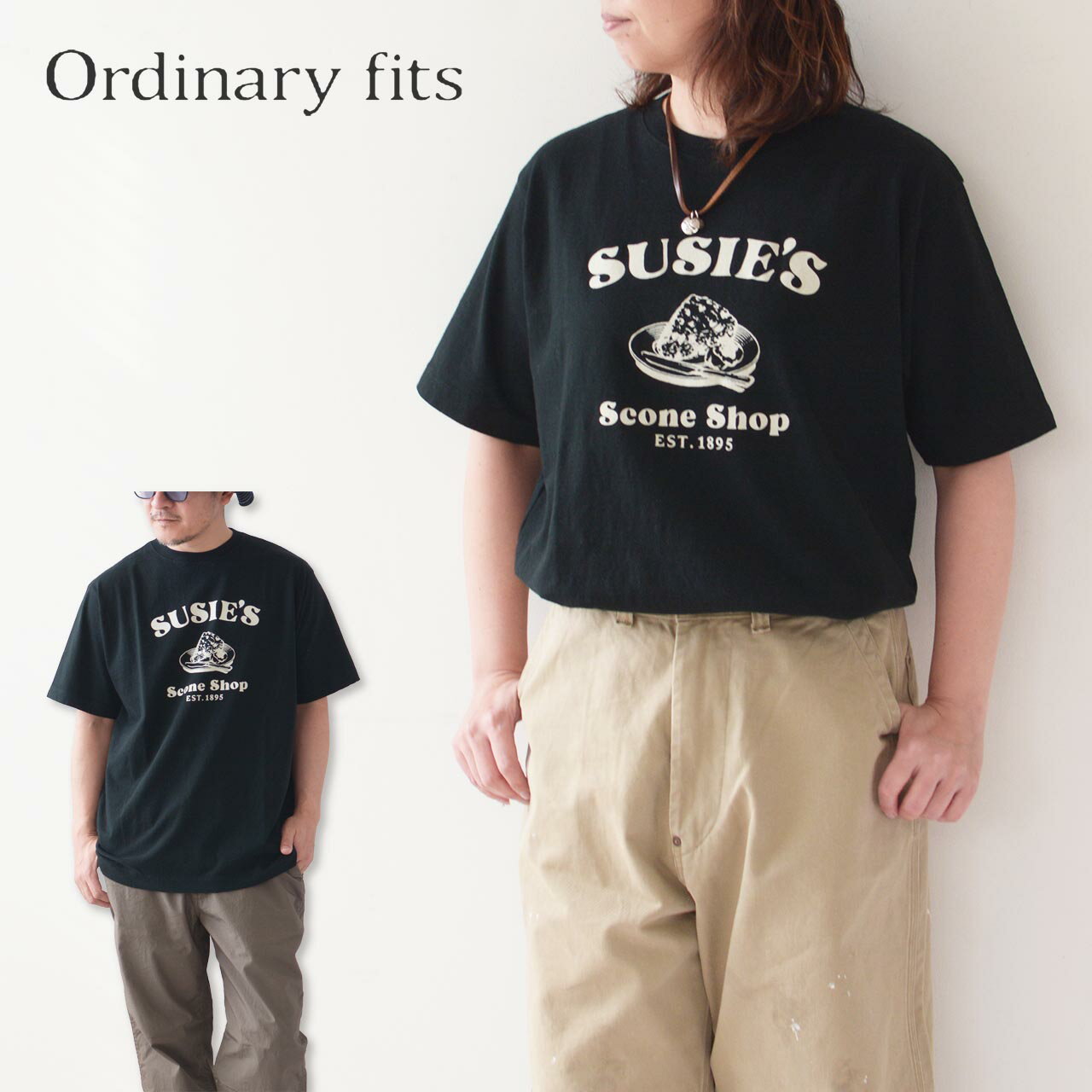 楽天Beacle（ビークル）ordinary fits [オーディナリーフィッツ] PRINT TEE/SUSIE [OF-C101] プリントティー/スージー・半袖Tシャツ・プリントTシャツ・BROADWAY MARKET・MEN'S / LADY'S [2024SS]