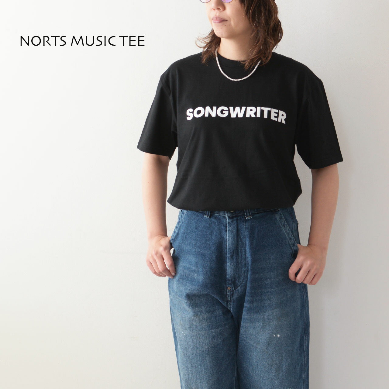 NORTS MUSIC TEE  PRINT TEE MUSIC -Songwriter- (As Worn By Thom Yorke, Radiohead)  プリント ミュージック Tシャツ ソングライター・半袖・バンドT・MEN'S/LADY'S 