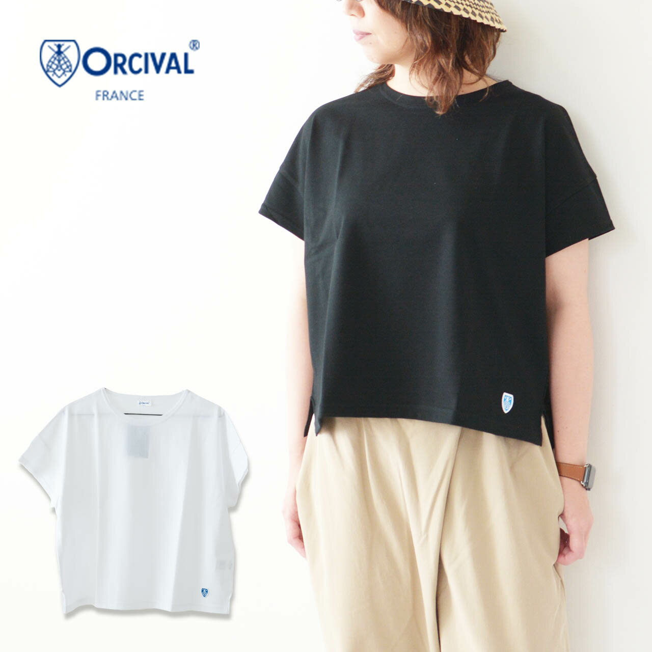 ORCIVAL [オーチバル・オーシバル] W BOAT NECK S/S P.O.-SOLID- 
