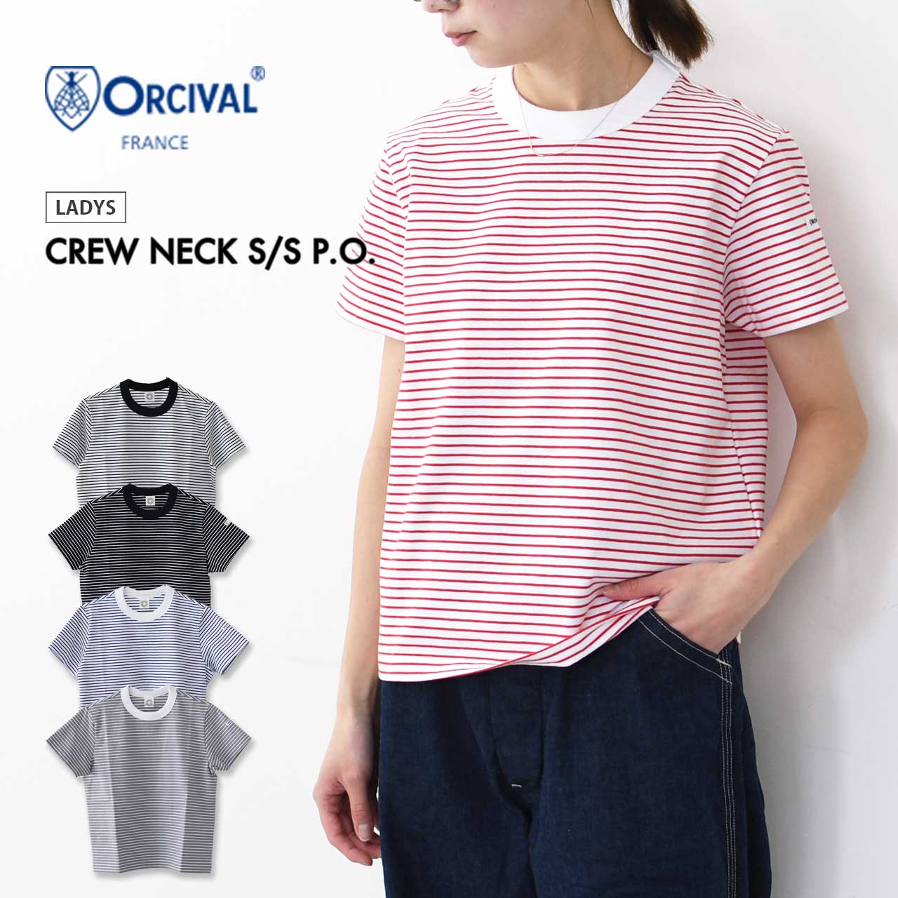 ORCIVAL [オーチバル・オーシバル] W CREW NECK S/S P.O. [OR-C04