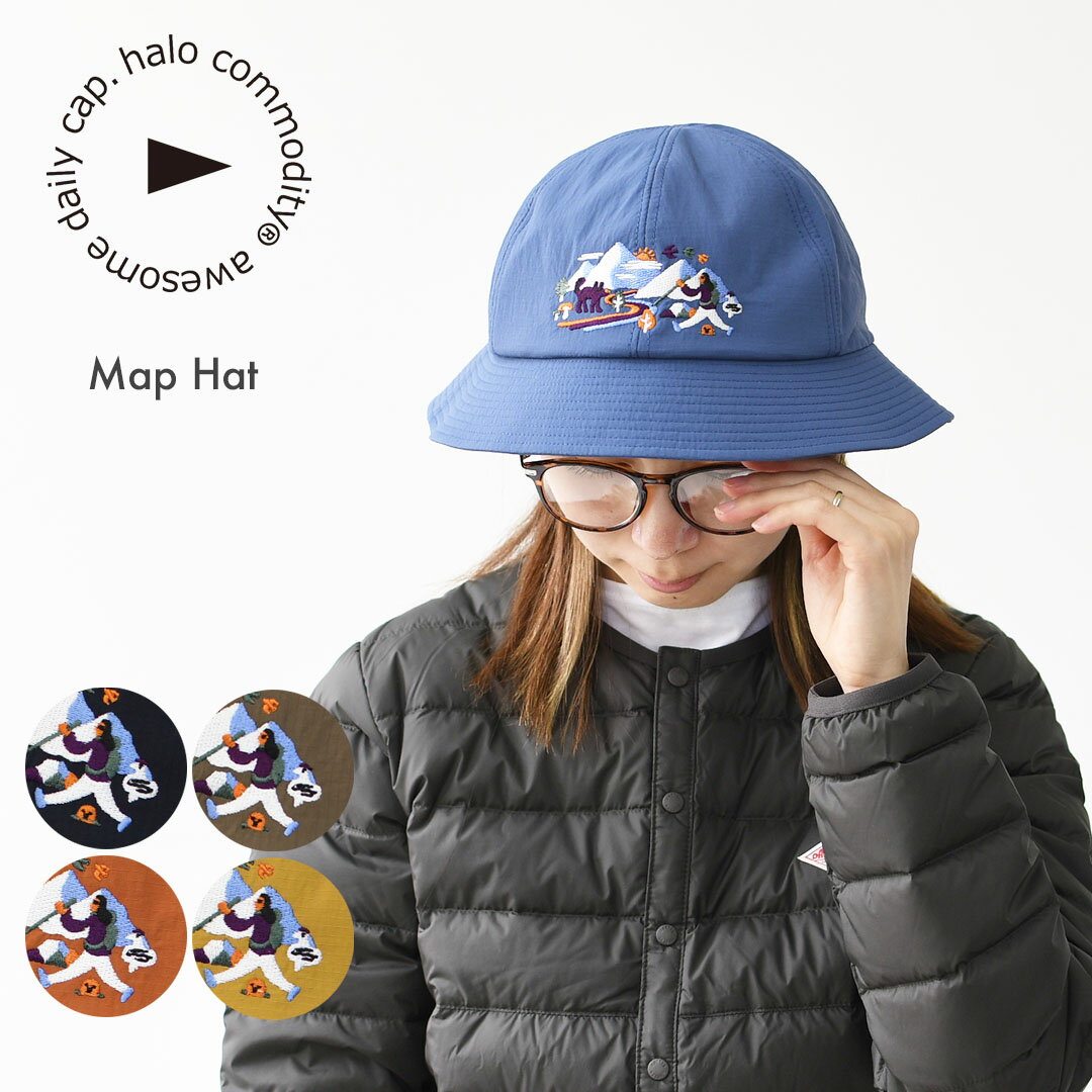 [SALE 30%OFF]halo.commodity [할로 코모디티] Map Hat [h253-438] 맵 햇·햇·캠프·아웃도어·세련된 햇·원포인트·MEN'S / LADY'S [2025AW]
