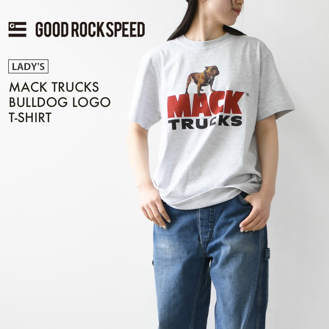 【SALE 20%OFF】GOOD ROCK SPEED [グッドロックスピード] MACK TRUCKS BULLDOG LOGO T-SHIRT [26MTK002W] マック・トラックス ブルドッグロゴTシャツ・ 綿TEE・半袖・ショートスリーブ・プリントTEE・クルーネック・LADY'S [2026SS]