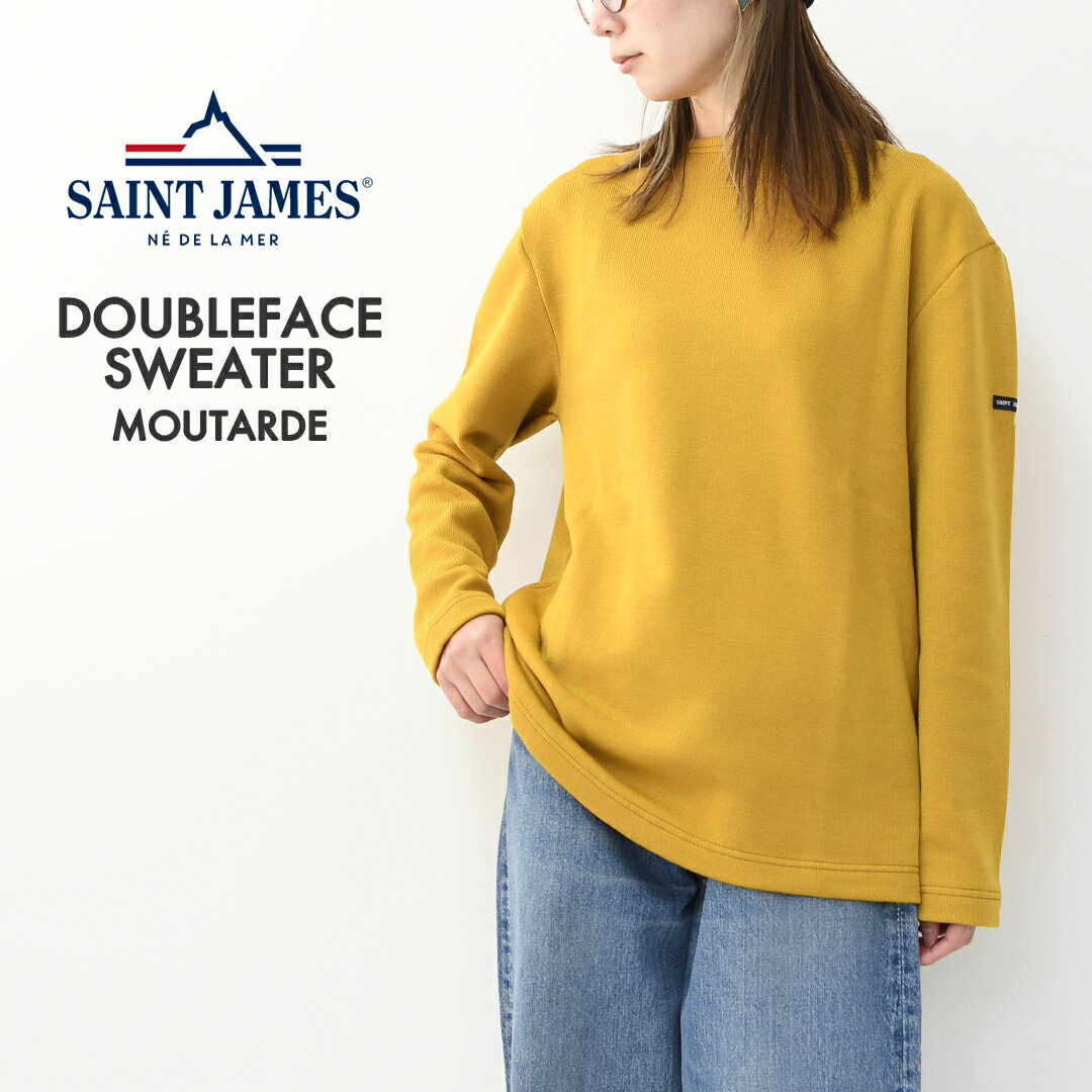 SAINT JAMES  DOUBLEFACE SWEATER - MOUTARDE  ダブルフェイスセーター・マスタードイエロー・ニット・ポートネック・ウィンターウェアー・裏起毛・あたたかい・MEN'S / LADY'S 