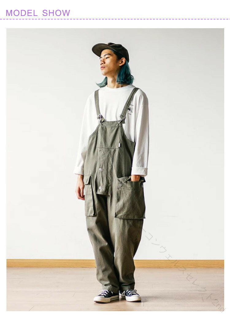 オーバーオール 作業服 吊りズボン サロペット...の紹介画像3