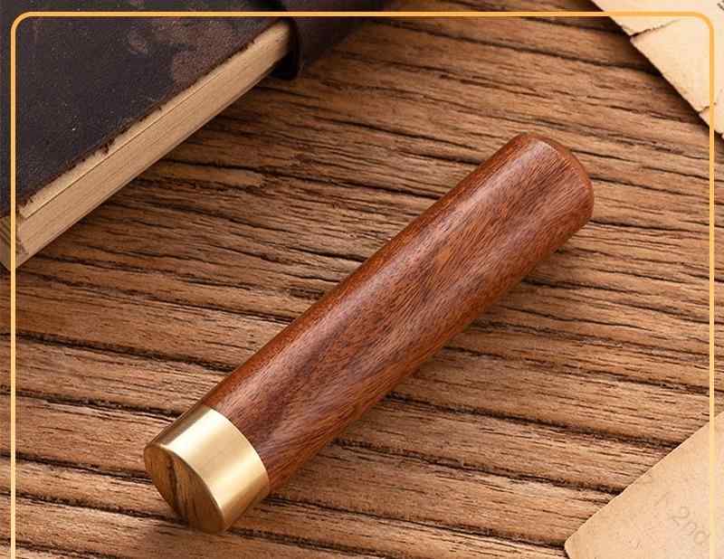 牙籤 - 爪楊枝入れ つまようじケース 木製 おしゃれ キッチン雑貨 ウッド 家庭用 収納 ボックス ポータブル 携帯 持ち運び ブラウン ゴールド