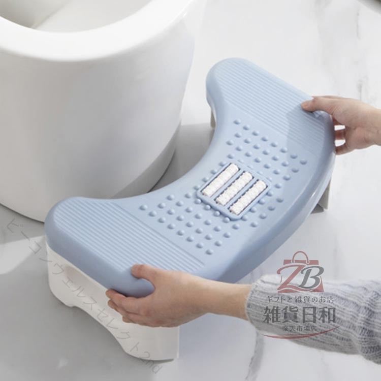 ビーコンウェルスセレクト2ndのトイレ踏み台 お通じサポート 足置き台 和式姿勢 洋式トイレ 子供 介護 滑り止め 高さ18cm U字型デザイン 家庭用 快適 お腹にやさしい 姿勢サポート 安定設計 省スペース 便秘対策 家族み｜アングル3