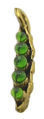 チャーム　えんどう豆（エポ付き）　ゴールド