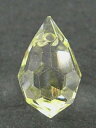 チェコカットガラスビーズ6×10mmドロップCRYSTAL/MEDIUM YELLOW（2個入り）