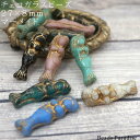 チェコビーズ 27×8mmマーメイド(人魚)(2個入)D
