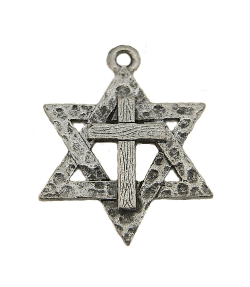 チャーム ダビデの六芒星(6)十字架 a16-1